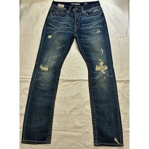 NWT BKE Buckle Jake Straight Leg Jeans Blue Men 31x34 Distressed Comfort Stretch